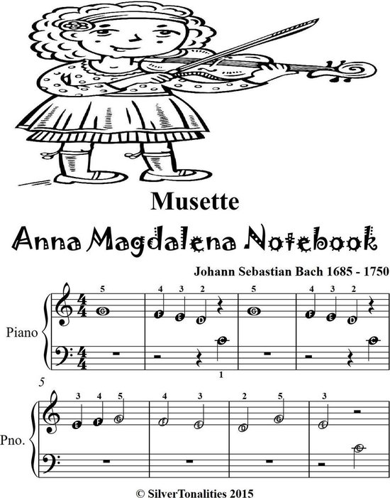 Musette Anna Magdalena Notebook Beginner Piano Sheet Music Tadpole Edition