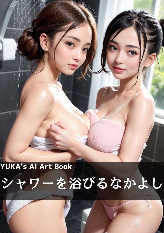 YUKA's AI Art Book - シャワーを浴びるなかよし