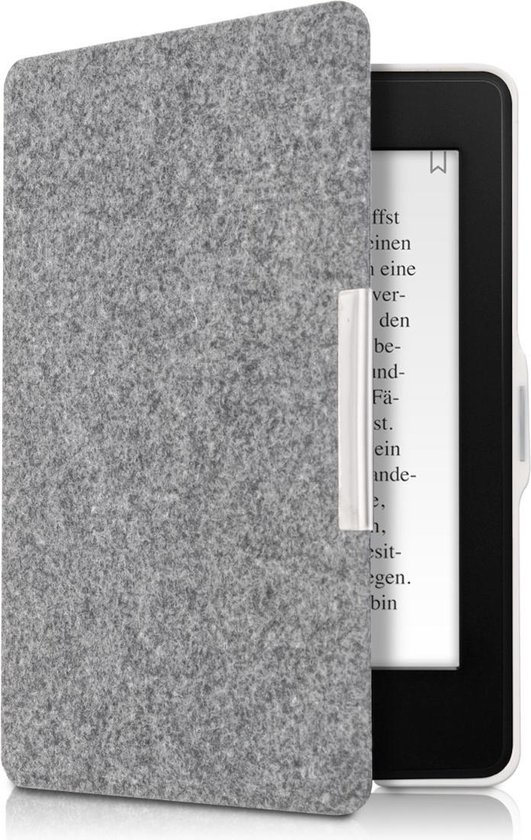 kwmobile hoes geschikt voor Amazon Kindle Paperwhite - e-reader beschermhoes van vilt - lichtgrijs