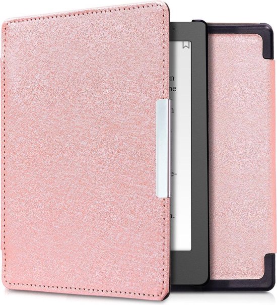 kwmobile e-reader hoesje geschikt voor Kobo Aura Edition 1 hoes - E reader flip case met magnetische sluiting - Ereader cover in roségoud