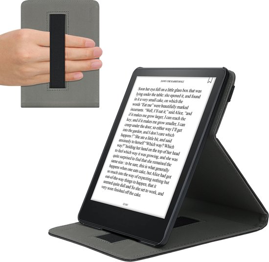 kwmobile hoes geschikt voor Amazon Kindle Paperwhite 11. Generation 2021 - e-reader beschermhoes met handgreep - zwart