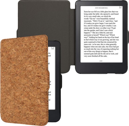 kwmobile Kurken hoesje geschikt voor Kobo Clara 2E - Beschermende e-reader Flip Cover - In lichtbruin