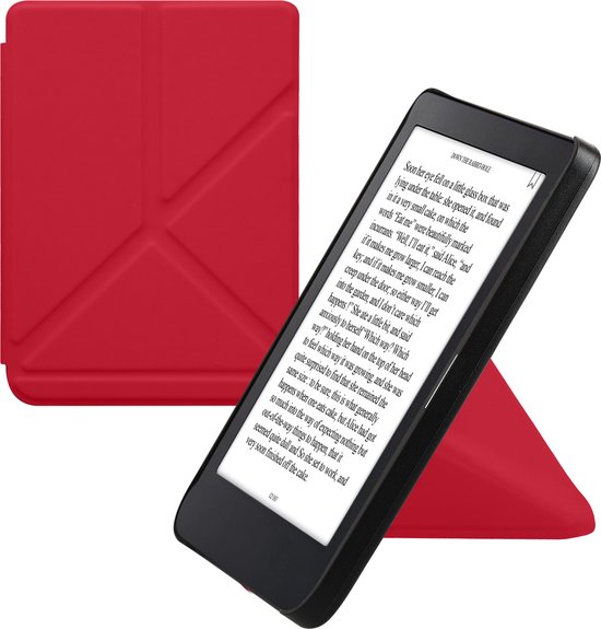 kwmobile e-reader hoesje geschikt voor Kobo Clara 2E hoes - Ereader flip case met standaard - E reader cover van kunstleer - In mat roze