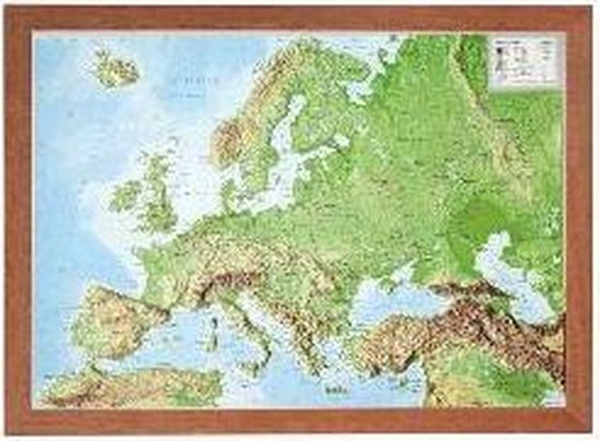 Relief Europa 1:16 MIO mit Holzrahmen