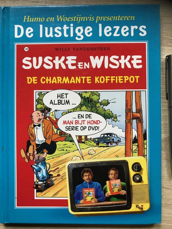 Suske en Wiske de Charmante Koffiepot incl. de DvD man bijt hond serie.