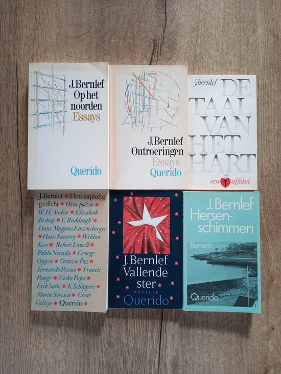 J. Bernlef 6 Boeken 1 - Op het Noorden 2 - Ontroeringen 3 - Het Ontplofte Gedicht 4 - Vallende Ster 5 - Hersenschimmen 6 - De Taal van het Hart 6 x Paperback