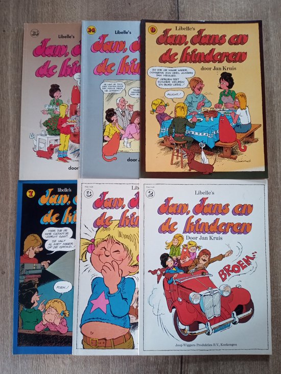 Jan Jans en de Kinderen 6 x Jan Kruis De Nummers 2 Derde Druk 1976 , 3 Tweede Druk 1975 , 7 Zevende Druk 1982 , 9 Vierde Druk 1982 , 14 Eerste Druk 1984 , 15 Eerste Druk 1985