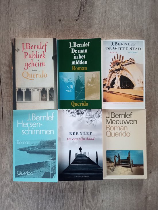 J. Bernlef 6 x Roman 1 - De Witte Stad 2 - Meeuwen 3 - De Een Zijn Dood 4 - Hersenschimmen 5 - De Man in het Midden 6 - Publiek Geheim , 6 x Paperback