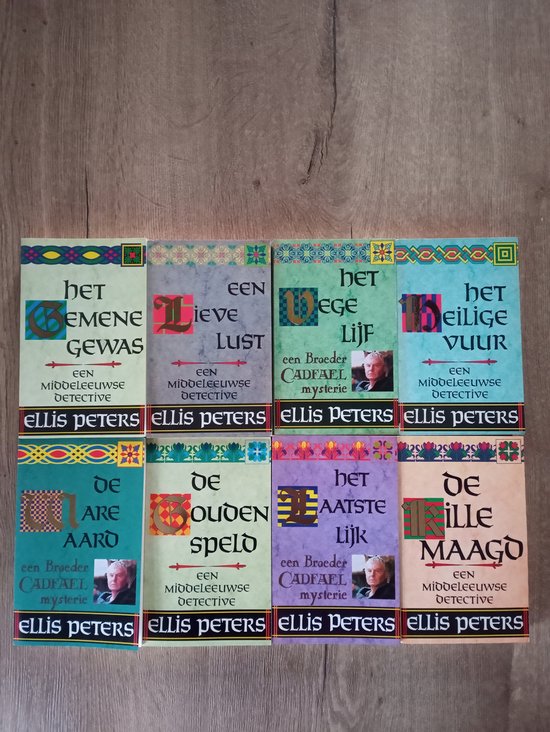 Broeder Cadfael Mysterie 8 x 1 - De Ware Aard 2 - De Gouden Speld 3 - Het Laatste Lijk 4 - De Kille Maagd 5 - Het Gemene Gewas 6 - Een Lieve Lust 7 - Het Vege Lijf 8 - Het Heilige Vuur