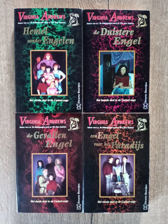 Virginia Andrews De Casteel-Saga 4 Boeken Zwarte Beertjes 1 - Hemel Zonder Engelen ZB 2593 2 - De Duistere Engel ZB 2598 3 - De Gevallen Engel ZB 2602 4 - Een Engel voor het Paradijs ZB 2607