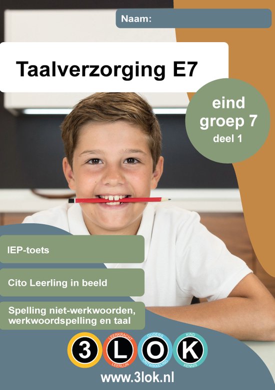 Taalverzorging - groep 7 - CITO - Leerling in beeld - IEP - toets - oefenen - onderwijs - basisschool - leren - oefenboek - 3lok onderwijs