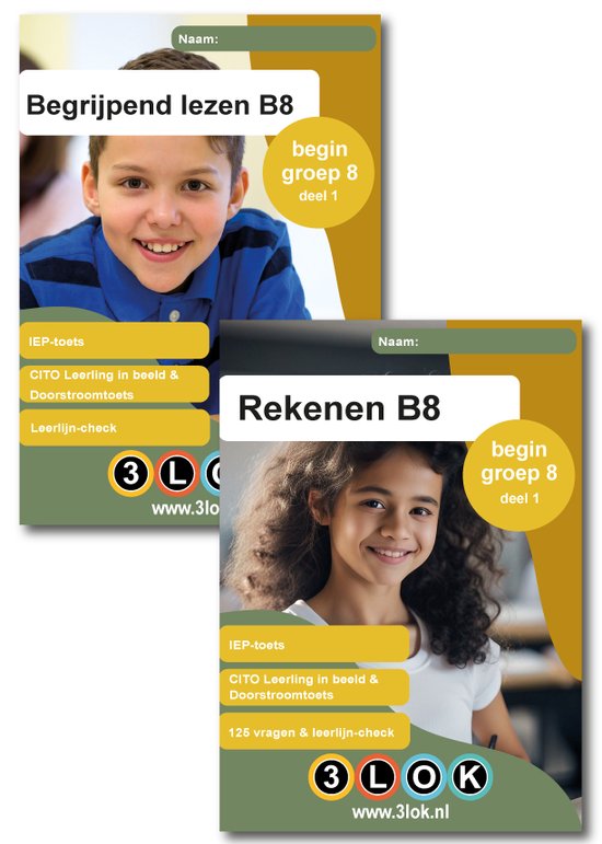 CITO Oefenboeken Voordeelset Rekenen & Begrijpend Lezen Begin Groep 8 - Begrijpend lezen - Rekenen - groep 8 - doorstroomtoets - eindtoets - CITO - IEP – toets - oefenen - onderwijs - basisschool – leren - Leerling in beeld - 3lok onderwijs