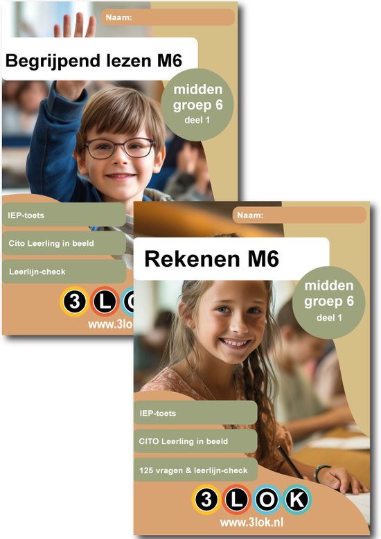 CITO Oefenboeken Voordeelset Rekenen & Begrijpend Lezen midden Groep 6 - M6 - Begrijpend lezen - Rekenen - groep 6 - CITO - IEP – toets - oefenen - onderwijs - basisschool – leren - Leerling in beeld - 3lok onderwijs