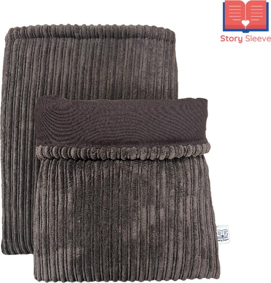 Story Sleeve - Book Sleeve Double Rib Brown - 32 x 25 cm - Ook geschikt voor IPad / Tablet - Boekenhoes - Boekbeschermer - Boekhoes - Booksleeve - Voor boek