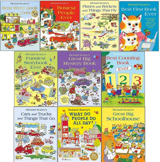 Richard Scarrys Best Collection Ever 10 Books Set