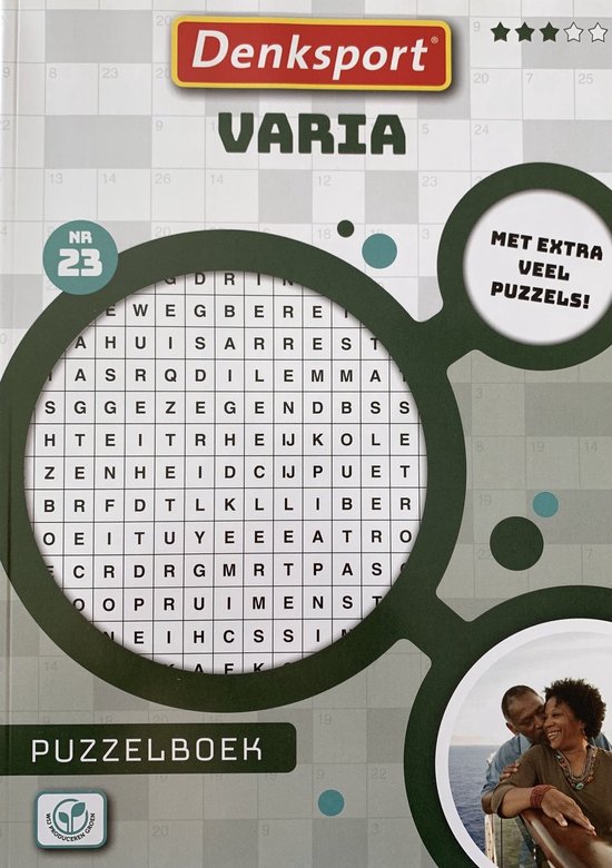 Denksport - Varia - Denksport puzzelboekjes - Kruiswoordpuzzel - Woordzoeker - 3 sterren - puzzelboeken volwassenen - nederlands - 192 puzzels