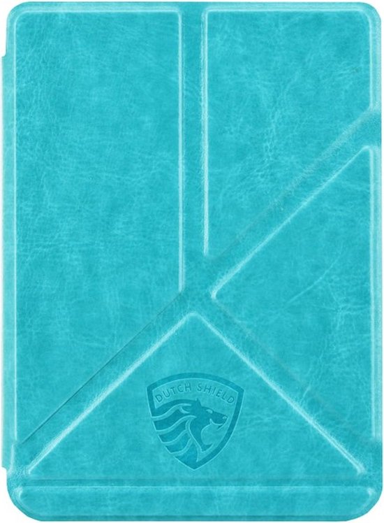 Origami Sleepcover Geschikt voor Tolino Shine 4 Hoes Turquoise