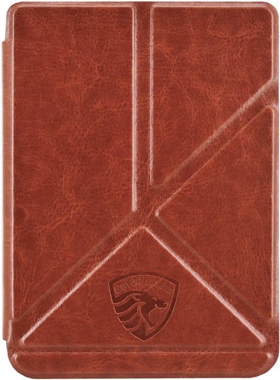 Origami Sleepcover Geschikt voor Tolino Shine 4 Hoes Cognac Bruin