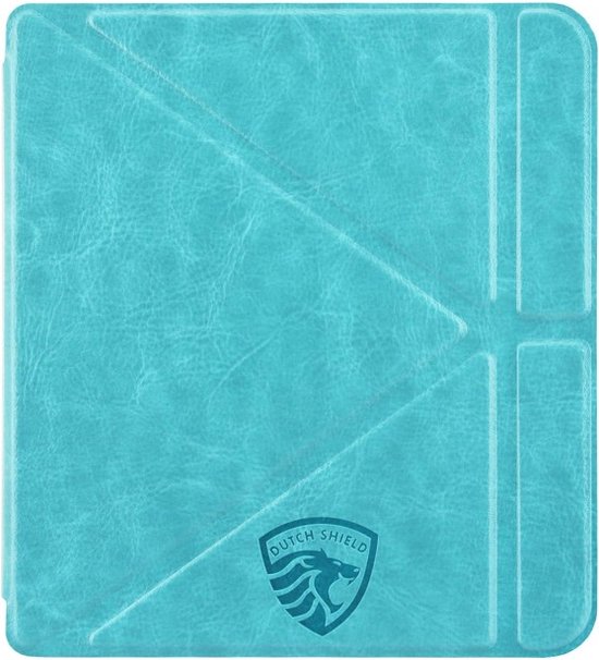 Origami Sleepcover Geschikt voor Tolino Vision 6 Hoes Cover Turquoise