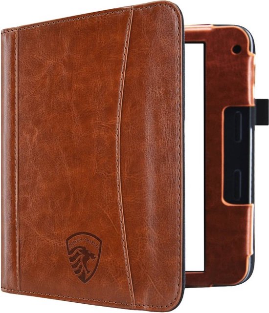 Hoesje Geschikt voor Tolino Vision 6 Sleepcover Luxe Hoes Cognac Bruin