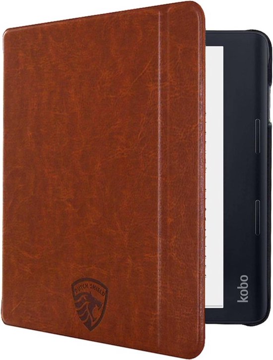 Slimfit Hoesje Sleepcover Geschikt voor Kobo Sage Hoes Cognac Bruin - ereader hoesje - cover