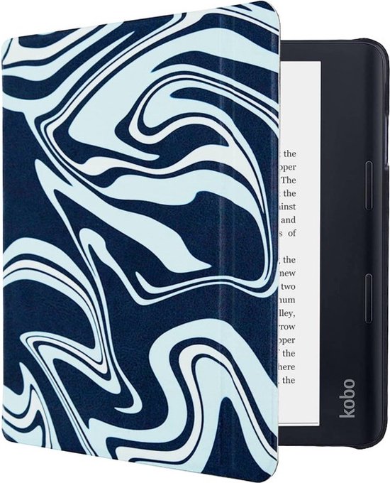 Slimfit Hoesje Sleepcover Geschikt voor Kobo Sage Hoes Abstract kleuren - ereader hoesje - cover