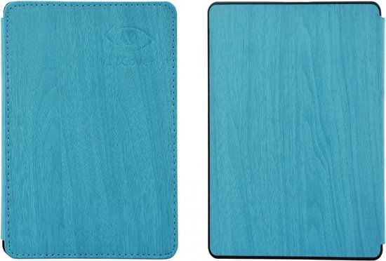 Kobo Glo HD / Kobo Touch 2.0 Hoesje Slim-fit met hout-patroon en slaap functie, sleepcover beschermhoes, kwaliteits-case, kleur blauw