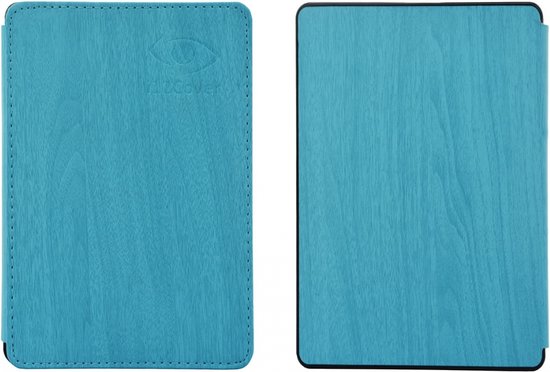 Kobo Glo HD / Kobo Touch 2.0 Hoesje Slim-fit met hout-patroon en slaap functie, sleepcover beschermhoes, kwaliteits-case kleur Blauw