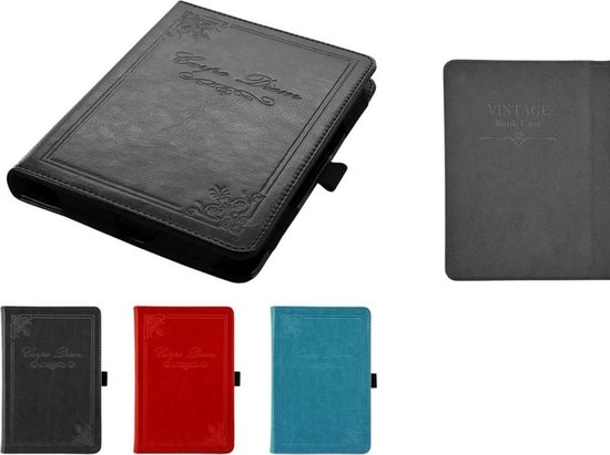 Vintage Carpe Diem Hoesje Case Cover voor Yarvik Flow Touch Pro 6 Inch Ebook Reader, zeer stijlvol hoesje, zwart , merk i12Cover