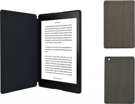 Kobo Aura 2nd edition (2016) 6 inch eReader Shell Sleep Cover, Premium Business Case, Aura editie 2 Slim Fit zwarte Hoes in hout-patroon, sleeve / tas