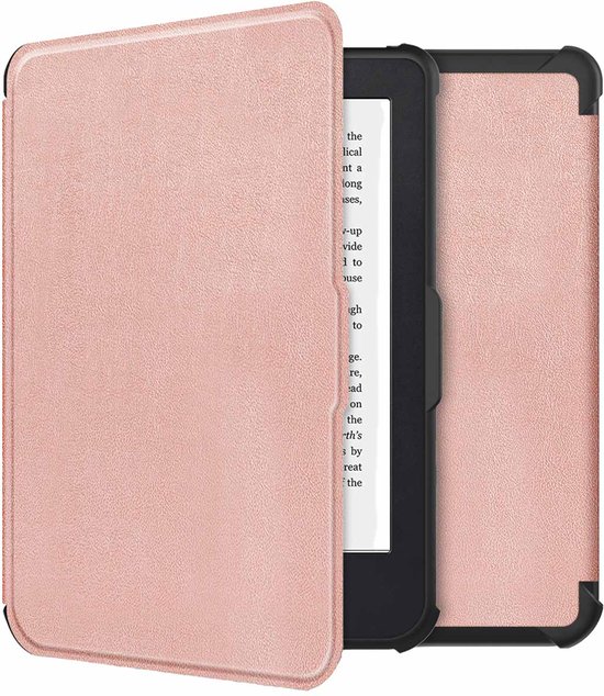 imoshion Ereader Cover / Hoesje Geschikt voor Kobo Clara 2E / Tolino Shine 4 - imoshion Slim Soft Case Sleepcover Bookcase zonder stand - Rosé Goud