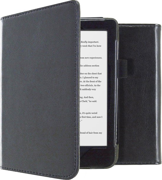 imoshion Ereader Cover / Hoesje Geschikt voor Kobo Clara HD - imoshion Vegan Leather Bookcase - Zwart