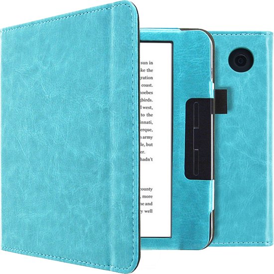 imoshion Ereader Cover / Hoesje Geschikt voor Tolino Vision 5 - imoshion Vegan Leather Bookcase - Lichtblauw / Lichtblauw