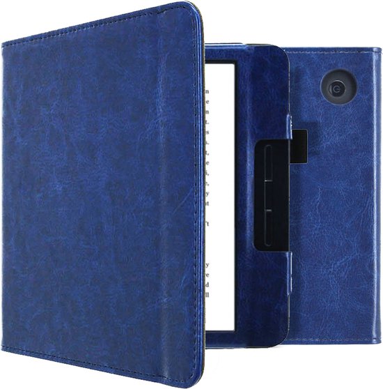 imoshion Ereader Cover / Hoesje Geschikt voor Tolino Vision 5 - imoshion Vegan Leather Bookcase - Donkerblauw