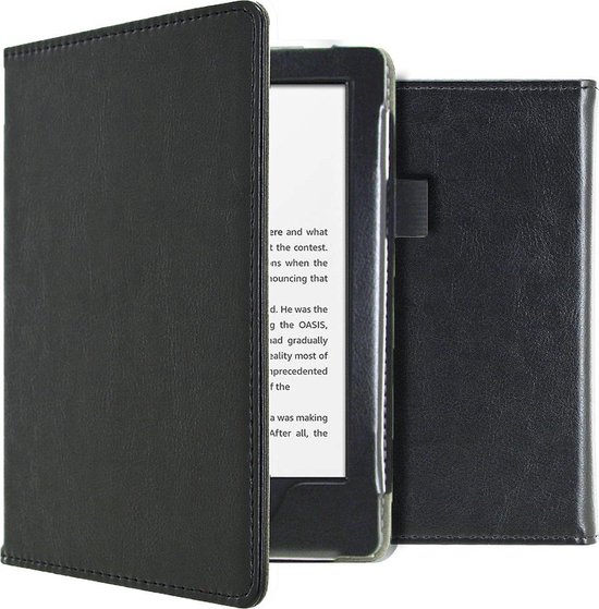 imoshion Ereader Cover / Hoesje Geschikt voor Amazon Kindle 10 - imoshion Vegan Leather Bookcase - Zwart