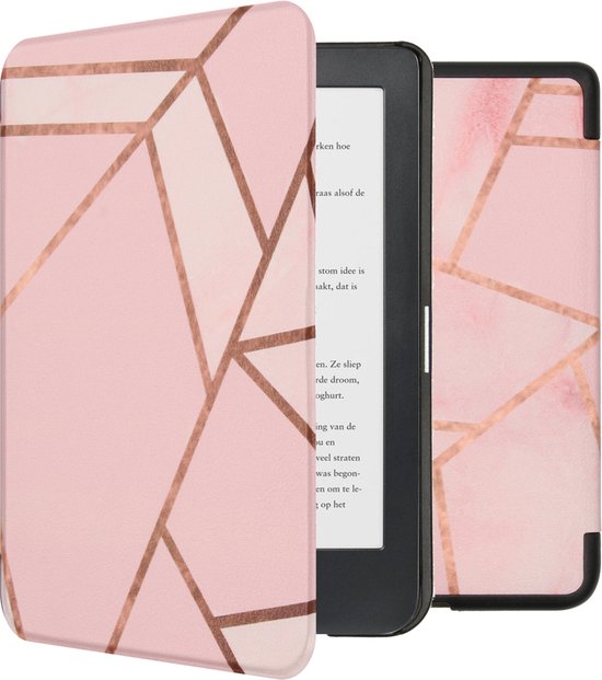 imoshion Ereader Cover / Hoesje Geschikt voor Kobo Clara HD - imoshion Design Sleepcover Bookcase zonder stand - Pink Graphic