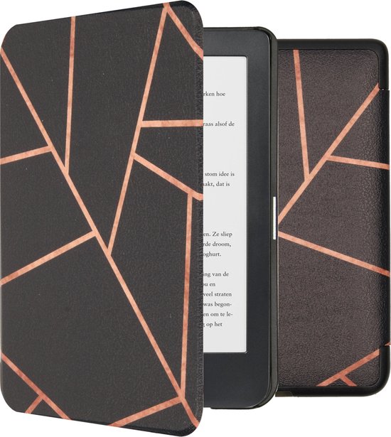 imoshion Ereader Cover / Hoesje Geschikt voor Kobo Clara HD - imoshion Design Sleepcover Bookcase - Black Graphic