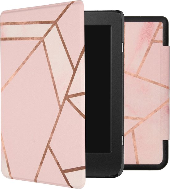 imoshion Ereader Cover / Hoesje Geschikt voor Kobo Nia - imoshion Design Sleepcover Bookcase zonder stand - Pink Graphic