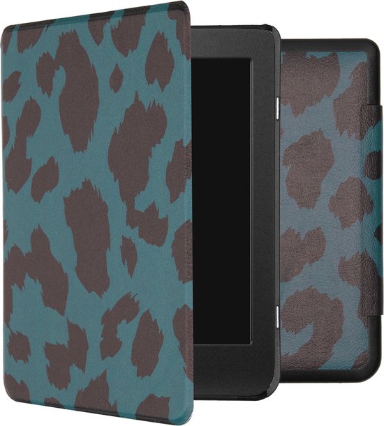 imoshion Ereader Cover / Hoesje Geschikt voor Kobo Nia - imoshion Design Sleepcover Bookcase - Green Leopard