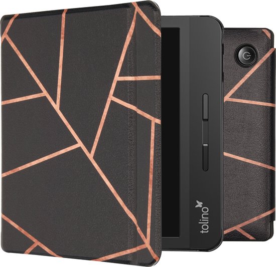 imoshion Ereader Cover / Hoesje Geschikt voor Tolino Vision 5 - imoshion Design Slim Hard Case Sleepcover Bookcase met stand - zwart