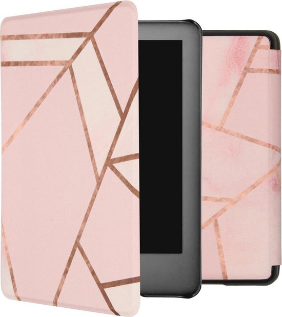 imoshion Ereader Cover / Hoesje Geschikt voor Amazon Kindle 10 - imoshion Design Sleepcover Bookcase zonder stand - Pink Graphic