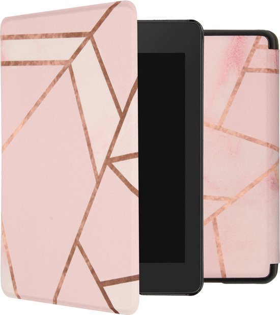 Hoes geschikt voor Amazon Kindle Paperwhite 4 - Sleepcover E-reader hoesje - imoshion Design Slim Hard Case Bookcase - Pink Graphic