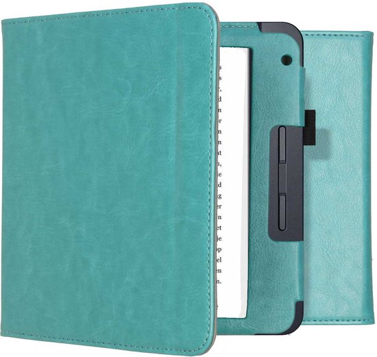 imoshion Ereader Cover / Hoesje Geschikt voor Kobo Libra 2 / Tolino Vision 6 - imoshion Vegan Leather Bookcase - Lichtblauw