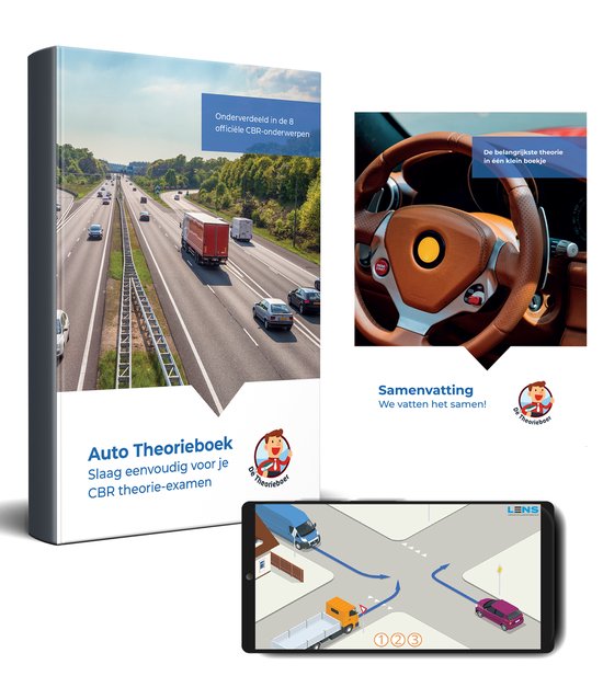 Auto Theorieboek 2024 Rijbewijs B met Samenvatting - CBR Auto Theorie Leren - De Theorieboer