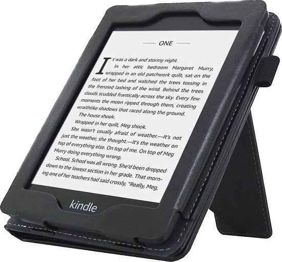 Goodline - Hoesje geschikt voor de Amazon Kindle Paperwhite (6) 10th Generation - 2in1 Hoes / Stand Cover / Sleepcover - Zwart