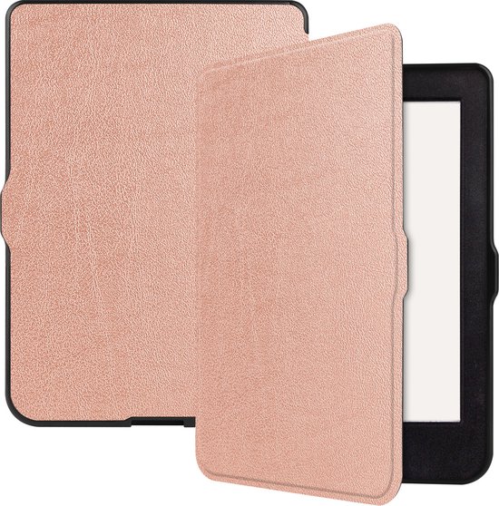 Case2go - E-reader Hoes geschikt voor Kobo Nia - Sleepcover - Auto/Wake functie - Magnetische sluiting - Rosé Goud