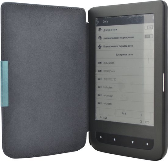 E-reader Hoes geschikt voor PocketBook Basic Touch - Sleepcover - Auto/Wake functie - Magnetische sluiting - Zwart