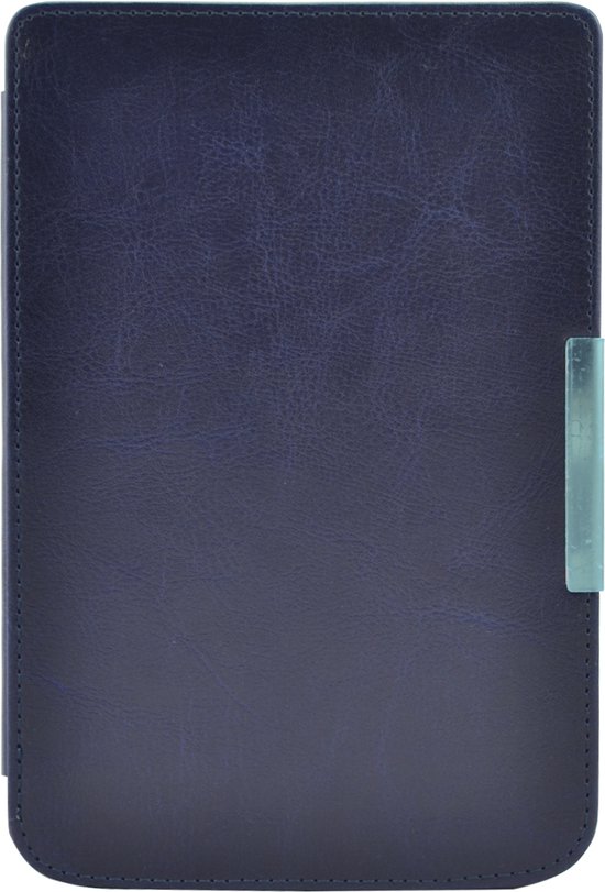 E-reader Hoes geschikt voor PocketBook Basic Touch - Sleepcover - Auto/Wake functie - Magnetische sluiting - Donkerblauw