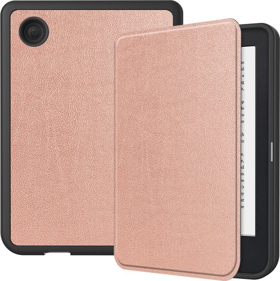 E-reader Hoes geschikt voor Kobo Clara 2E - Sleepcover - Auto/Wake functie - Magnetische sluiting - Rose Goud