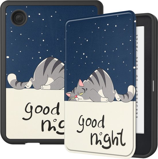 E-reader Hoes geschikt voor Kobo Clara 2E - Sleepcover - Auto/Wake functie - Magnetische sluiting - Goodnight